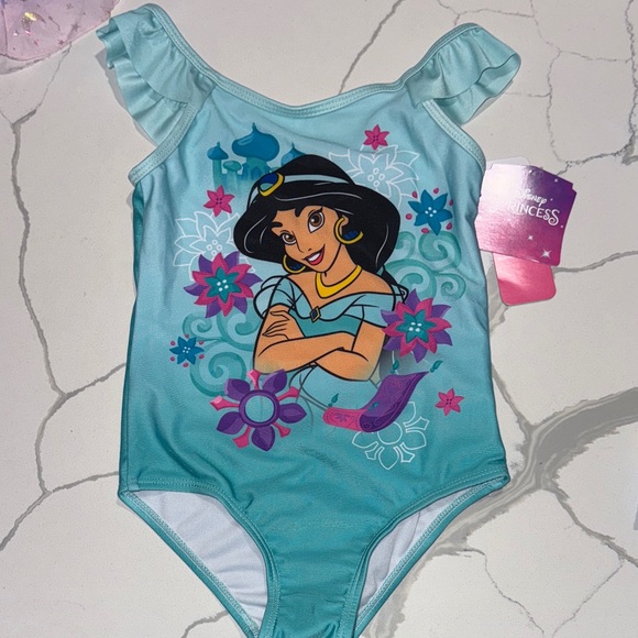 Disney Princess Jasmine One Piece Swimsuit Bathing Suit 4T NWT - Picture 1 of 3